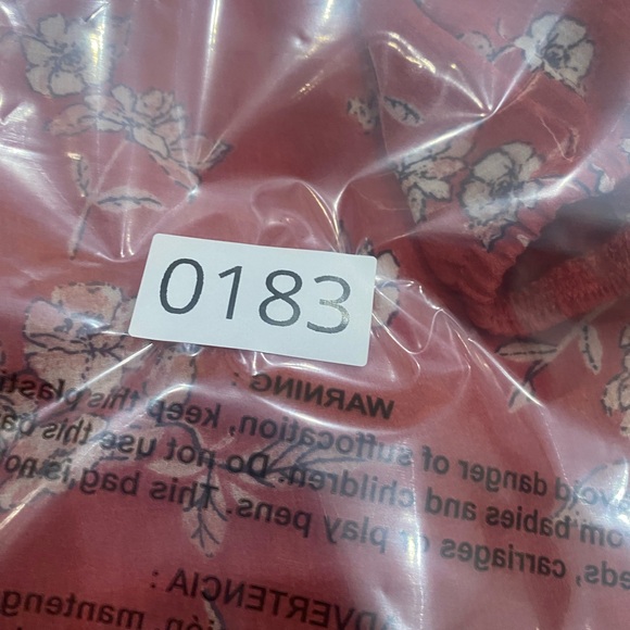 Maurices Red Floral Long Sleeve Dress Size Small Boho Peasant 0183 - Picture 6 of 6